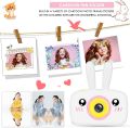 Kids Digital Camera Cute Rabbit Bear Cartoon Silicone Protective Case HD 1080P Video Digital Camera Toys for Children. 