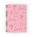 Barbie Warm Pink Logo Pattern Spiral Notebook. 