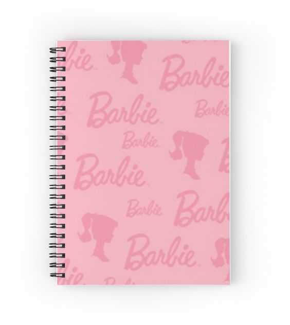 Barbie%20Warm%20Pink%20Logo%20Pattern%20Spiral%20Notebook%20-%20Image%202