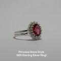 Pure Italian 925 Silver ( Chandi ) Stone Zircon Ladies Ring. 