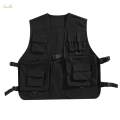 Utility Vest for Men Women, Cargo Vest, Breathable Front Buckle Casual Waistcoat Outerwear 2XL Black. 