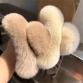 Girls Faux Hair Claw Soft Elegant Women Acrylic Hairpin Winter Plush Hair Clip for Hair Accessories Party Wedding Casual Use. 