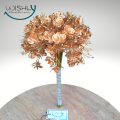 Wishly Artificial Gold Flowers Stems & Bouquet Pack of 5, for Home, Office Restaurant Wedding Party Décor / DIY Flower Arrangement Decoration.. 