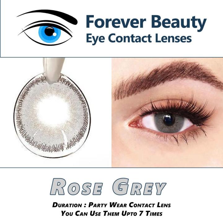 Rose Grey COSMETIC COLORED CONTACT LENSES Eye Contact Lenses Forever Beauty / Disposable Lenses / Lense, Eye Lense / Color Lense / Eye Lenses For Girls Women Men
