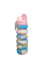 500ml Creative Silicone Folding Water Cup Outdoor Portable Water Bottle Cycling Sports Large Capacity Portable Water Bottle. 