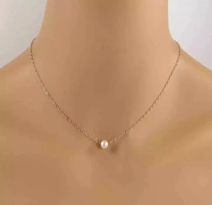 Necklace%20for%20Girls/Womens%20Simple%20With%20White%20Pearl%20Locket%20-%20Silver%20Chain%20-%20Image%203