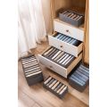 6Pcs Drawer Boxes for Jeans Trousers T-Shirt Storage Boxes Organiser Cupboard Wardrobe Drawers Organiser. 
