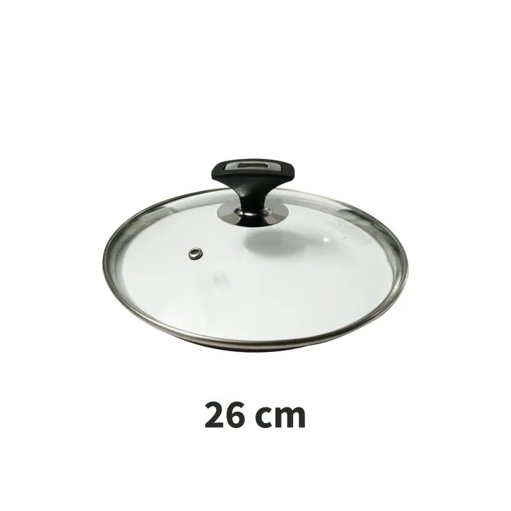 26 cm Tempered Glass Lid for Cooking Pots & Pans | Premium Cookware ...