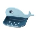 Whale Shape Soap Box Bathroom Drain Soap Holder Rack Self-Adhesive Wall Mounted Soap Tray Plate Bathroom Supplies Bathroom Gadge. 