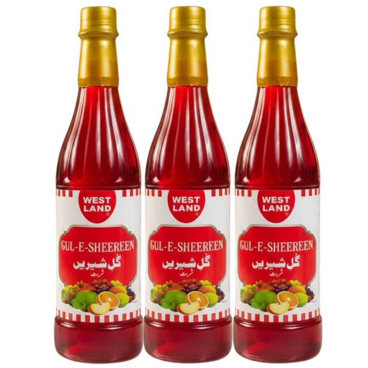 PACK OF 3 | RAMADAN SPECIAL | RED SYRUP × 3 | 800ML | (GUL-E-SHEEREEN)