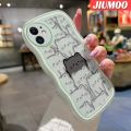 JIUMOO For Huawei P20 P20 Pro Case Cute Cartoon Funny White Cats TPU Casing Soft Protective Cover Simple Solid Candy Color Shockproof Wave Edge Phone Cases. 
