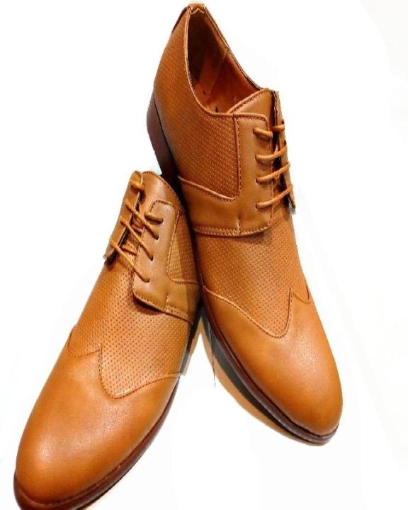 Brown Synthetic Leather Formal Shoes for Men