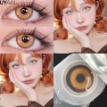 【HOT】 UYAAI Halloween Cosplay Color Contact Lenses Cosplay Lens Anime Red Lenses Girl Tears Graduated Colored Lenses Makeup Eye Len. 