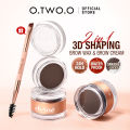 O.TWO.O Eyebrow Pomade Brow Gel Wax 2 IN 1 Waterproof Long Lasting Creamy Texture Eye Brow Tint Enhancers Cosmetics Makeup. 