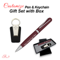 Customize Pen + Keychain Set. 