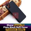Sharp Aquos R3 Back Cover Soft Plain Black Case For Aquos R3. 