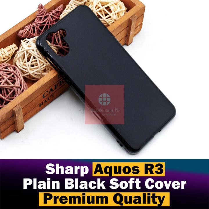 Sharp Aquos R3 Back Cover Soft Plain Black Case For Aquos R3