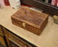 Handmade Wooden Jewelry Box with Carving | Storage Organizer |Pakistani Wooden Storage Box for Girls Accessories |Vintage Wooden Jewelry & Trinket Box | Decorative Storage | With Lock | For Decoration, Gifts, Savings| Wooden Items. 