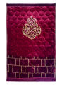 Grey Val-vet Foam Print Embossed Jai namaz / Janamaz / Prayer Rug / Prayer Mat. 