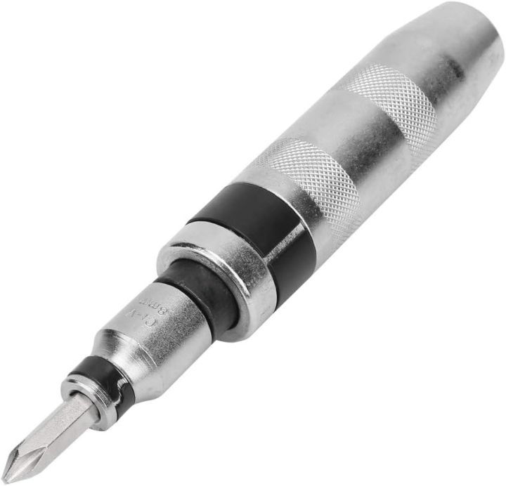 7Pcs Impact Screwdriver Set Manual Reversible Impact Screw Driver Kit Multi-Purpose Chrome Vanadium Steel Portable Screw Driver Chisel Bit set with case.