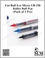 Uni-Ball Eye Micro UB-150 Roller Ball Pen  (Pack of 9 Pcs). 