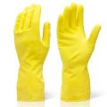 AlClean Pair of Rubber Gloves For House Hold and Others Multipurpose Yellow Thin Film Latex Thicken  Examination Glove Household. 