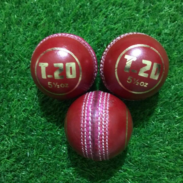 Pack of 3 Cricket Hard Balls T-20 Genuine Leather Cricket Ball 2nd Grade Basic Quality Hard Ball from Royal Cricket Ball Manufacturers