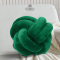 Rizaries Knot Pillow Ball Cushion 23cm Soft Velvet Round Throw Pillow for Sofa, Bed & Living Room Decor. 