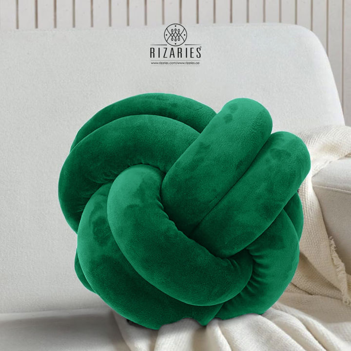 Rizaries%20Knot%20Pillow%20Ball%20Cushion%2023cm%20Soft%20Velvet%20Round%20Throw%20Pillow%20for%20Sofa,%20Bed%20&%20Living%20Room%20Decor%20-%20Image%205