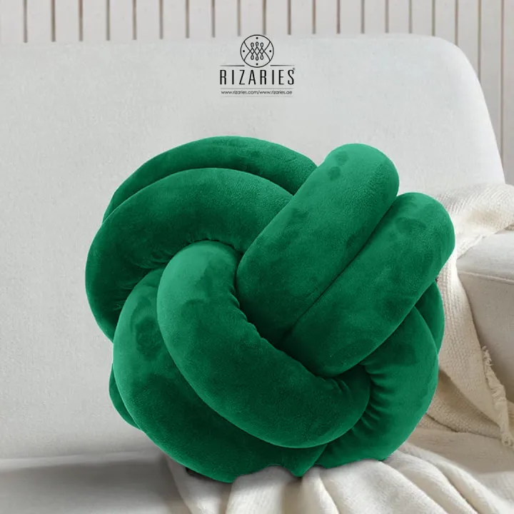 Rizaries%20Knot%20Pillow%20Ball%20Cushion%2023cm%20Soft%20Velvet%20Round%20Throw%20Pillow%20for%20Sofa,%20Bed%20&%20Living%20Room%20Decor%20-%20Image%205