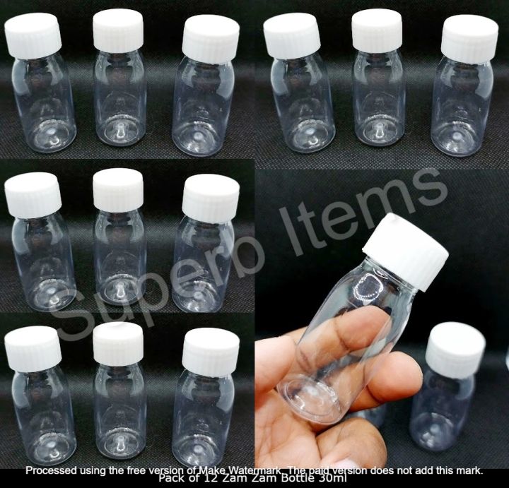Empty Plastic Bottles for Zamzam 30ml Pack of 12 / Zam Zam water Bottle Empty / Empty Zamzam Bottles High Quality