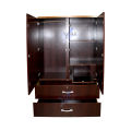 D13 6x4 Feet Two Large Drawer Wooden Cupboard - Wardrobe Safe Almari Cabinet. 