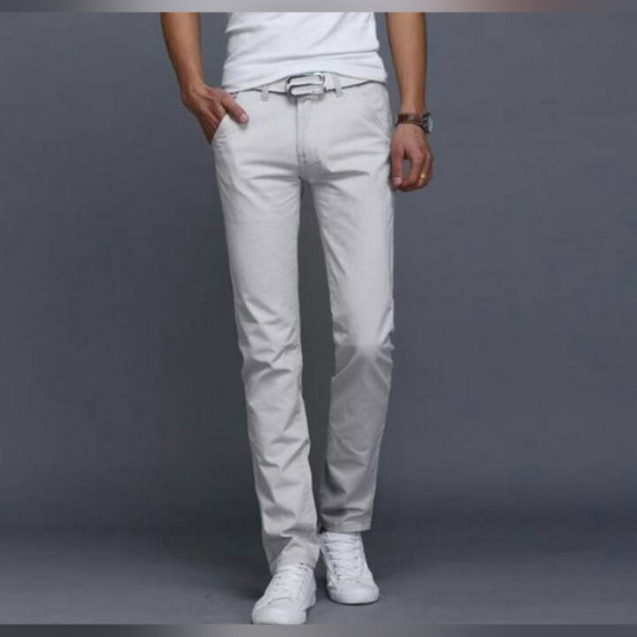 White Cotton Jeans Pant For Men
