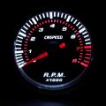 CNSPEED 52mm Auto Car Tachometer Tacho Gauge 0-8000 RPM 12V White. 