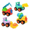 Children's freewheeling mini construction vehicle excavator cement truck loader miniature dual-drive set toy car. 