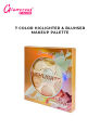 Glamorous Face Highlighter & Blusher Palette (7 Colors) – Glow & Flush in One. 