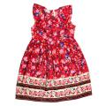 Archies Girls Red Floral Printed Frock. 