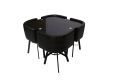 Space Saving Dining Table Full Black - 4 person. 