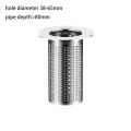 Stainless Steel Floor Drain Filter Toilet Leakage Net Anti-clogging Wash Basin Water Plug Home Kitchen Anti-odor Floor Drain 1Pcs. 