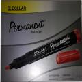 Dollar Permanent Marker / Chart Marker Pen (12 Pcs / 1 Pkt). 