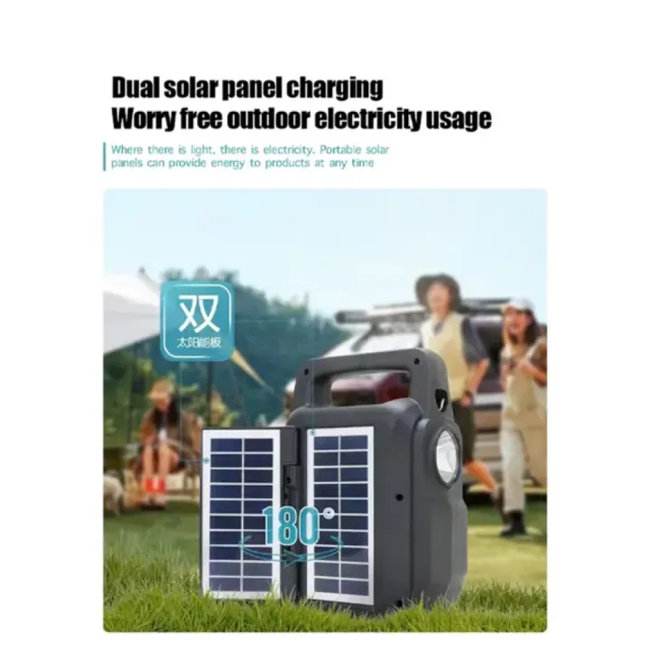 TECH%20CORNER%20GTS%201767%20Portable%20Solar%20Rechargeable%20Bluetooth%20Speaker%20With%20LED%20Torch%20Light%20USB%20Memory%20Card%20Supported%20GTS%201767%20Portable%20Bluetooth%20Speaker%20MP3%20Solar%20Rechargeable%20%7C%20LED%20Torch%20Light%20%7C%204-Inch%20HiFi%20Sound%20Woofer%20%7C%20Dual%20Solar%20Panel%20Charging%20-%20Image%202