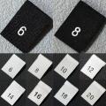 100PCS Clothes Size Labels Folded Cloth Labels General Woven Size Mark Practical Clothing Size Labels for Store Home Use White. 