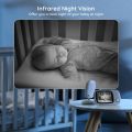 BOIFUN Video Baby Monitor Camera, Night Vision, No WiFi, ECO VOX Mode, 3.2'' Screen, Two-way Audio, Rechargeable Battery, Feeding Reminder, Temperature Monitoring, Smart 8 Lullabies, Elder, Pet, Gift. 