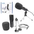 KNUP KP-M0023 USB Condenser Studio Microphone – Superior Audio Capture for Professional Sound Quality USB Condenser Studio Microphone – Mixer Condenser Mic for Computer, Plug and Play, Compatible with Laptop, Desktop, Mac & Windows. 