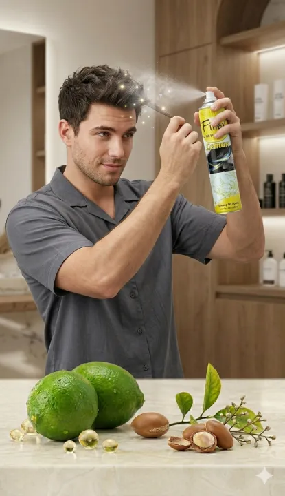 Finex%20Hair%20Oil%20Shining%20Hair%20Spray%20Lemon%20350ml%20-%20Image%202