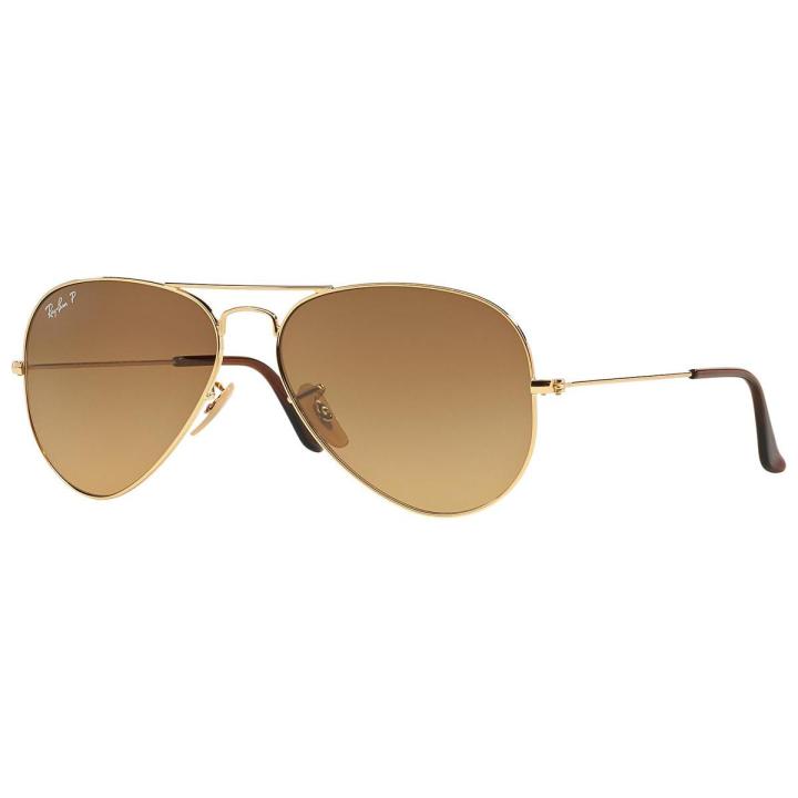 Ray-Ban Aviator Metal Gold Frame Brown Gradient Polarized Lenses-RB3025-001/M2-58