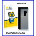 2Pcs Mi Note 4 Back Matte Protector For  Mi Note4. 