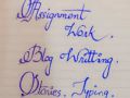 Content writing work Handwritten assigsments 5 A4 pages. 
