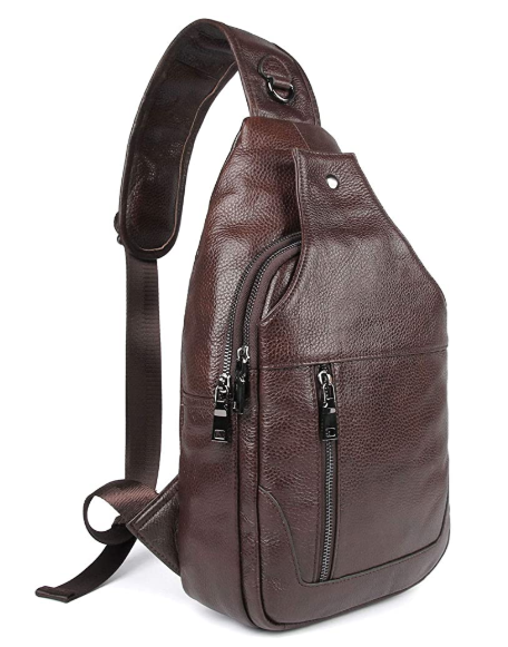 PU Leather Crossbody Bag for men Sling Mini Backpack for Boys in - Main Image