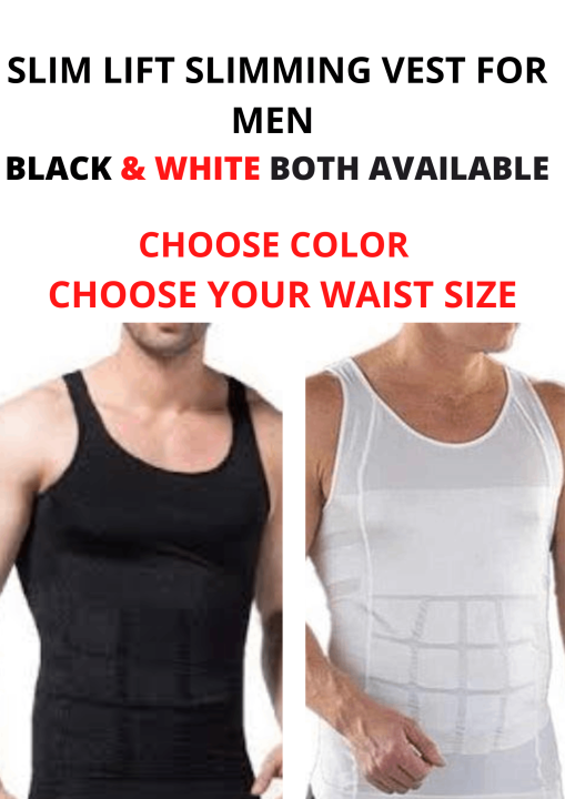 Men's Slim 'N Lift Body Shaper - High-Quality, Comfortable Compression, Seamless Design, Available in Black & White